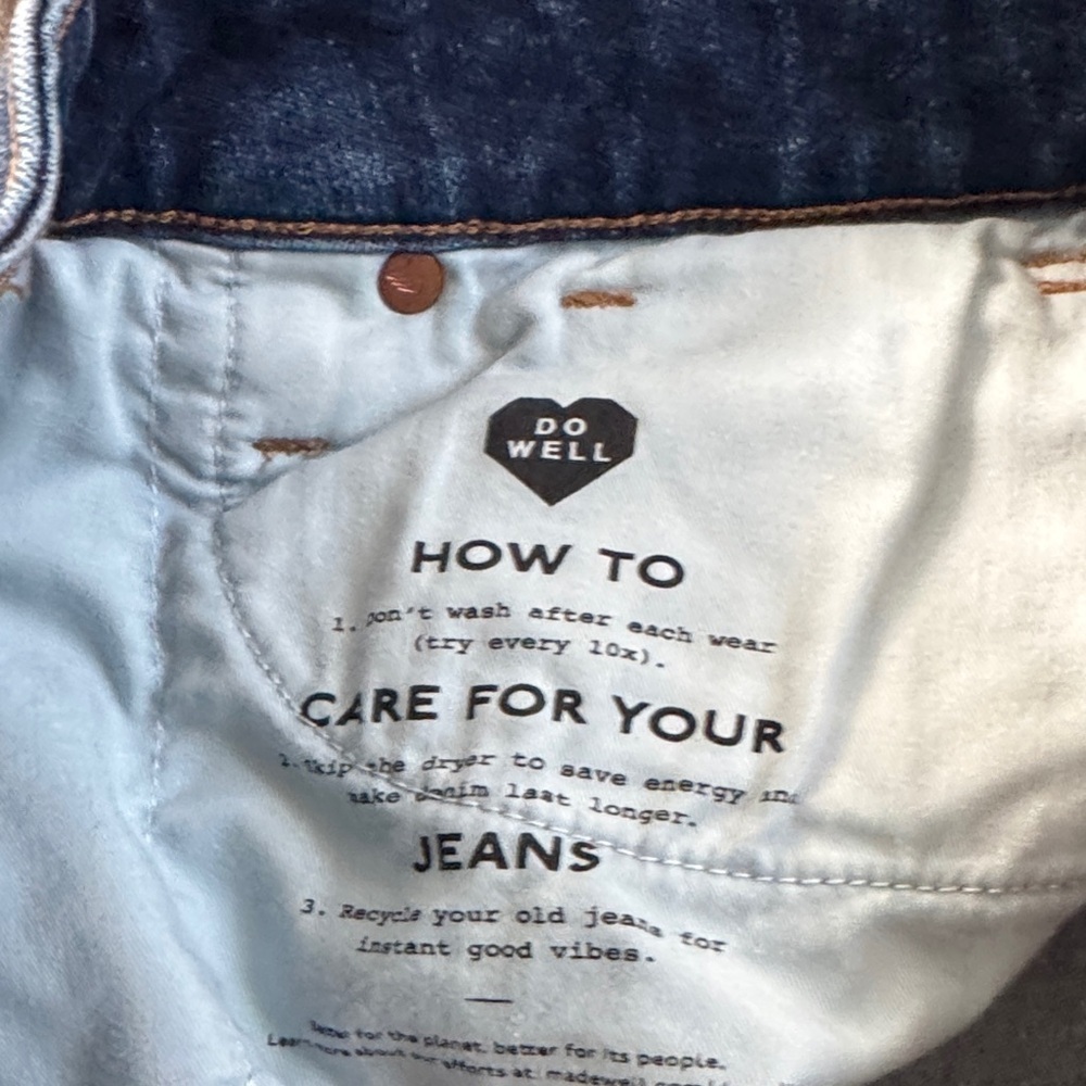 Madewell Curvy High Rise Skinny size 29 Classic Blue Denim Jeans - Picture 6 of 9